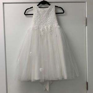 White Lace Flower Girl Dress - 6x